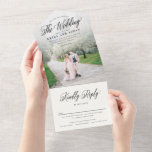 Forever Classic Photo Wedding Invitation Suite All In One Uitnodiging<br><div class="desc">Ontworpen door: Berry Berry Sweet . Bezoek onze website op www.berryberrysweet.com voor moderne kantoorbenodigdheden en persoonlijke cadeautjes!</div>