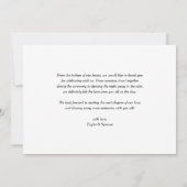 Forever Dankbaar Moderne Kalligrafie Trouwfoto Bedankkaart (Achterkant)