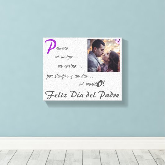 Forever & Day Darling echtgenoot ESP Canvas Afdruk (Insitu (Houten vloer))