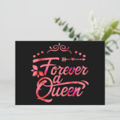 Forever een koningin feestdagenkaart (Staand voorkant)