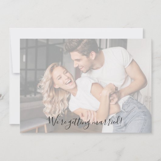 FOREVER Elegant Photo Wedding Save the Date (Achterkant)
