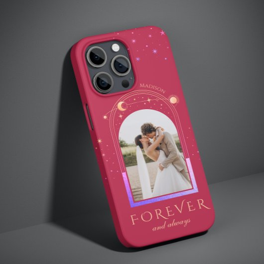 FOREVER EN ALTIJD Wedding Magenta Celestial Foto Case-Mate iPhone Case