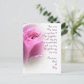 Forever en een dag Roos gedicht Briefkaart (Staand voorkant)
