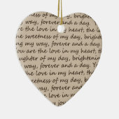 Forever en een daggedicht keramisch ornament (Rechts)