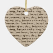 Forever en een daggedicht keramisch ornament (Achterkant)