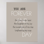 Forever en een daggedicht poster (Voorkant)