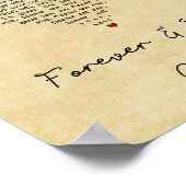 Forever en Ever Amen  Heart Song Lyric Print (Hoek)