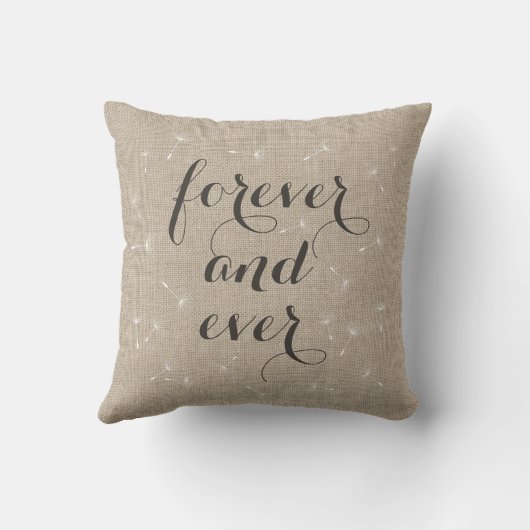 Forever en Ever Burlap Cushion Kussen (Achterkant)
