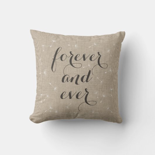 Forever en Ever Burlap Cushion Kussen (Voorkant)