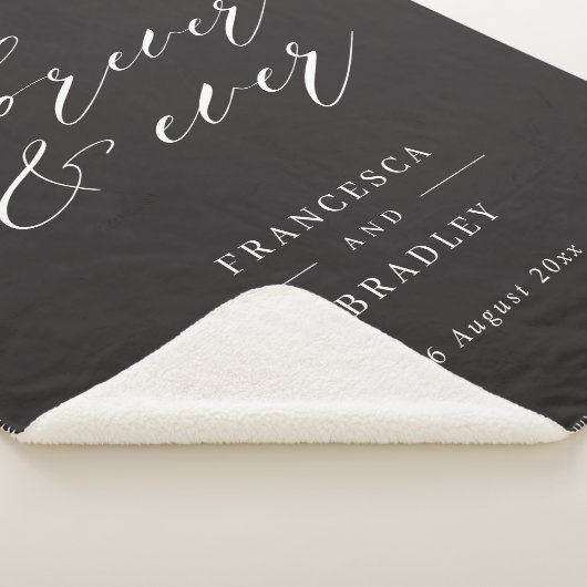 Forever- en Oosterse monocrome kalligrafie bruilof Sherpa Deken (3/4)