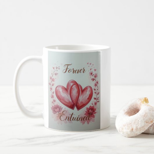 Forever Enchanted Twin Hearts Koffiemok (Met donut)