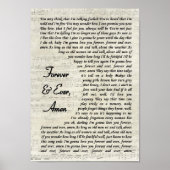 Forever & Ever Amen Song Lyric  Script Poster (Voorkant)