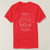 Forever Exploring Explorer Wandelen Camping Reizen T-shirt (Design voorkant)
