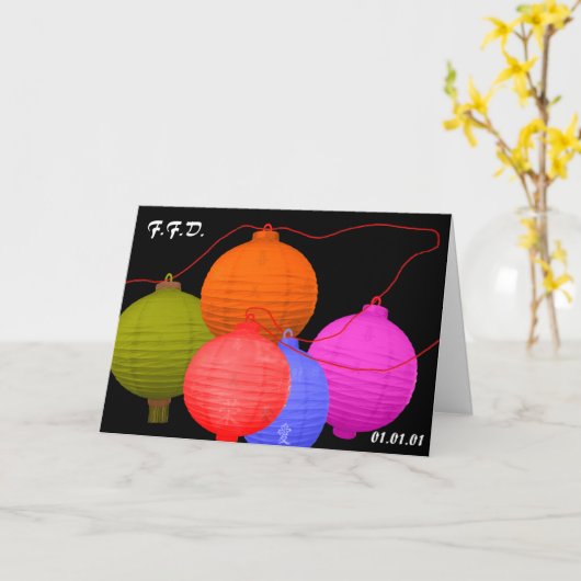 Forever Family Day-On Black Kaart (Gele Bloem)