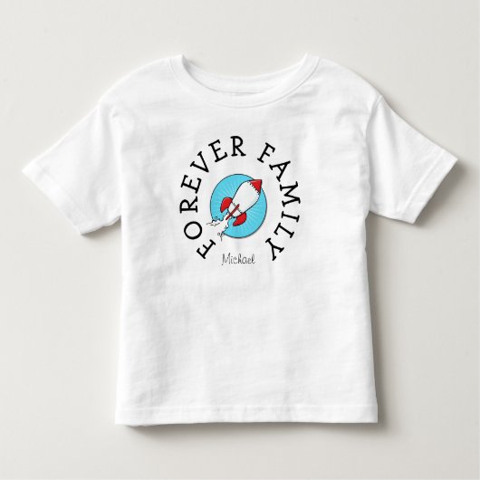 Forever Family kinder Retro Rocketship Adoptie Gif Kinder Shirts (Voorkant)