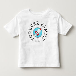 Forever Family kinder Retro Rocketship Adoptie Gif Shirts