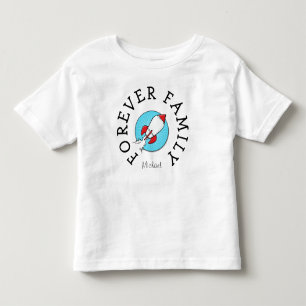 Forever Family kinder Retro Rocketship Adoptie Gif Shirts
