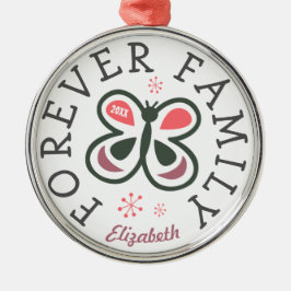 Forever Family Kinder Roze Vlinder Adoptiegeschenk Metalen Ornament