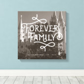 Forever Family LDS Temple Custom Wall Art Canvas Afdruk (Insitu (Houten vloer))