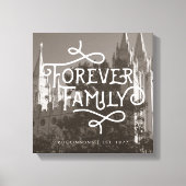 Forever Family LDS Temple Custom Wall Art Canvas Afdruk (Voorkant)