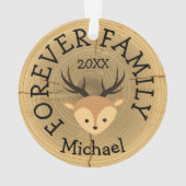 Forever Family Woodland Deer Adoption Gift Ornament (achterkant)