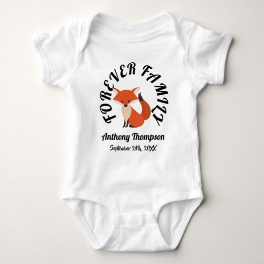 Forever Family Woodland Fox Adoption Gift Romper (Voorkant)