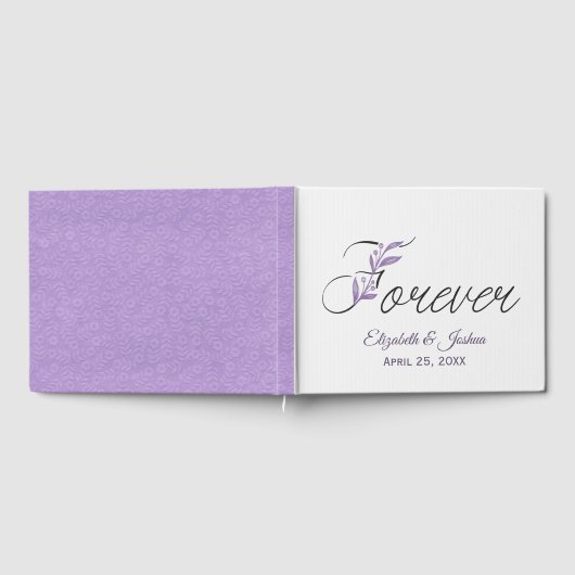 FOREVER Floral Text For Wedding Gastenboek (Volledig)