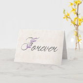 Forever Floral Wedding Text Card Kaart (Gele Bloem)