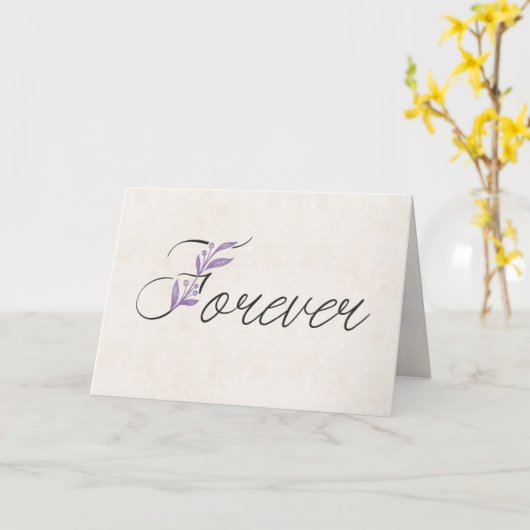 Forever Floral Wedding Text Card Kaart (Gele Bloem)