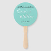 Forever for Love Wedding Suite Ceremony Reception Handwaaier (Achterkant)