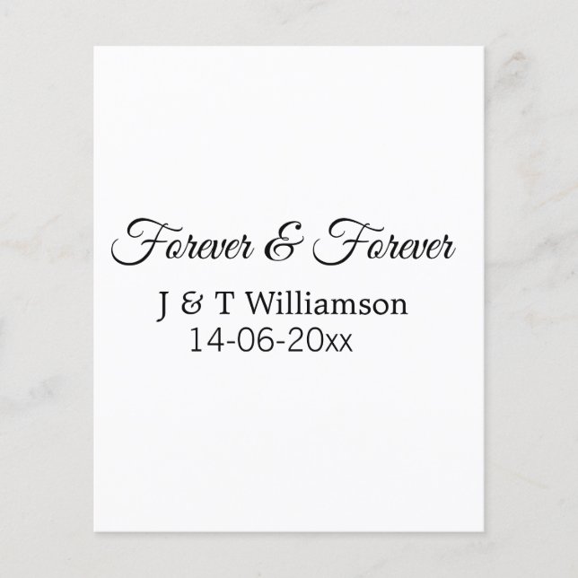 Forever & forever voeg koppelnaam datum liefde bed (Voorkant)