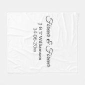 Forever & forever voeg koppelnaam datum liefde bed fleece deken (Voorkant (Horizontaal))
