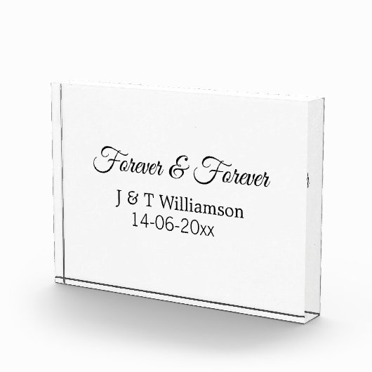 Forever & forever voeg koppelnaam datum liefde bed fotoblokken (Rechts)