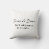 Forever & forever voeg koppelnaam datum liefde bed kussen (Achterkant)