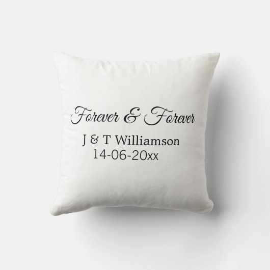 Forever & forever voeg koppelnaam datum liefde bed kussen (Achterkant)