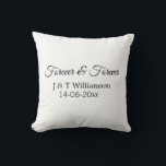 Forever & forever voeg koppelnaam datum liefde bed kussen<br><div class="desc">Voor liefhebbers zoals wij</div>