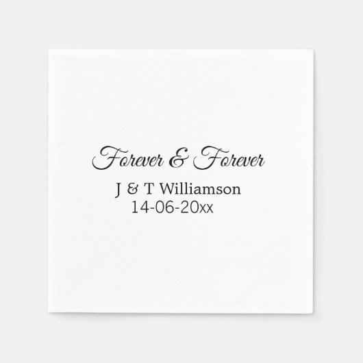Forever & forever voeg koppelnaam datum liefde bed servet (Voorkant)