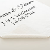 Forever & forever voeg koppelnaam datum liefde bed sherpa deken (3/4)