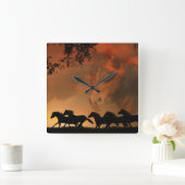 Forever Free Horse Clock Vierkante Klok (Huis)