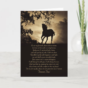 Forever Free Horse Sympathie Card Kaart