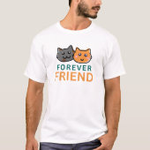 Forever Friend Cat T-shirt – Schattige Feline Love (Voorkant)