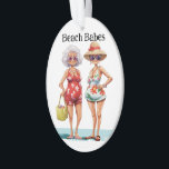 Forever Friends 2 Beach Babes Ornament<br><div class="desc">Ornamenten zijn niet alleen voor Kerstmis. Ik blijf het hele jaar door veel hangen. Dit is een goede herinnering aan je eeuwige vriendschap, en ik ben van plan een paar versies - tal van. Zie de achterkant. Deze zullen in mijn sharonrhea Collecties EN in de familie en vrienden categorie op...</div>