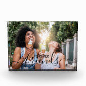 Forever Friends Black Hand Lettered Overlay Custom Fotoblokken (Voorkant)