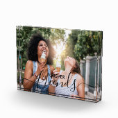 Forever Friends Black Hand Lettered Overlay Custom Fotoblokken (Rechts)