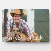 Forever Friends Custom Photo Love Heart Typografie Fotoplaat (voorkant)