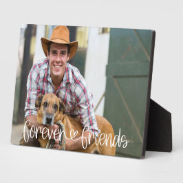 Forever Friends Custom Photo Love Heart Typografie Fotoplaat