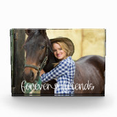 Forever Friends Cute Love Heart Typografie Fotoblokken (Voorkant)