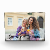 Forever Friends Cute Love Heart Typography Custom Fotoblokken (Voorkant)
