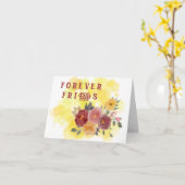Forever Friends: Floral Wenskaart Kaart (Gele Bloem)