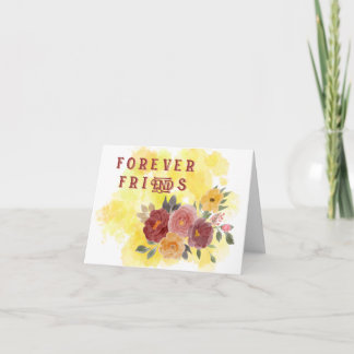 Forever Friends: Floral Wenskaart Kaart